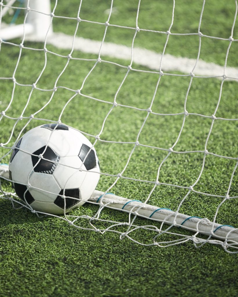 Soccer ball in gate Soccer ball in gate